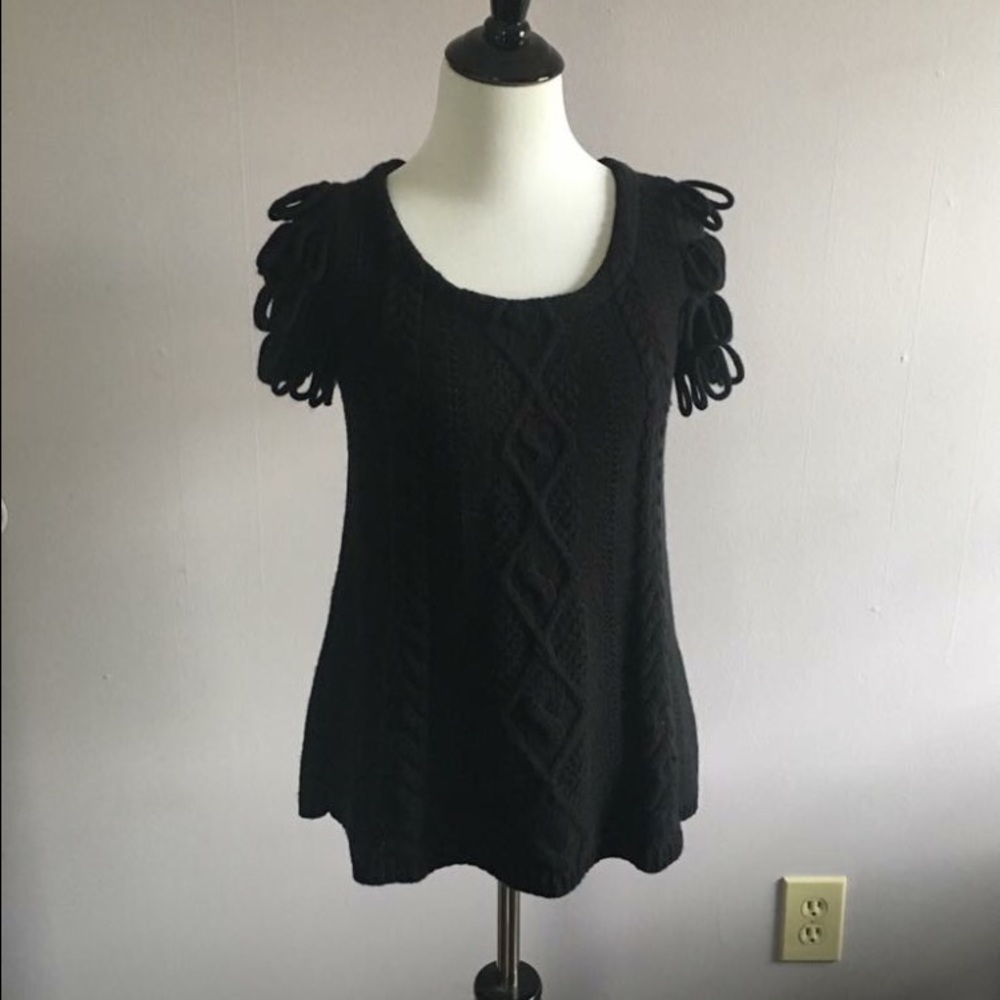 Anthropologie Loop sweater black by HWR monogram