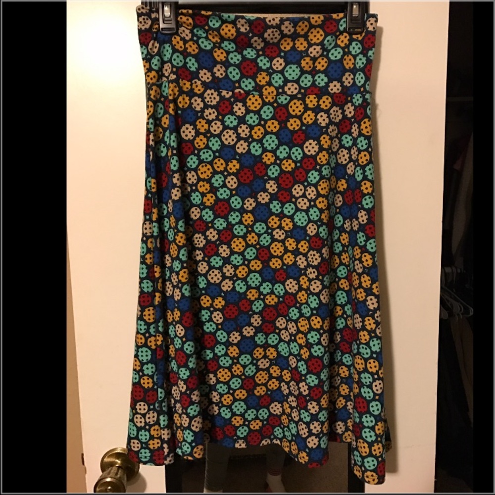 LuLaRoe Azure polka dot skirt!