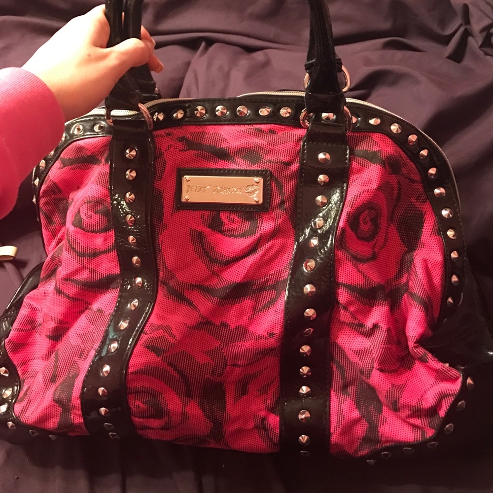 Betsey Johnson rose tote bag
