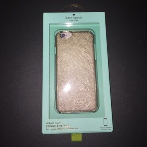 Kate Spade I Phone 6/6s Gold Wrap Case