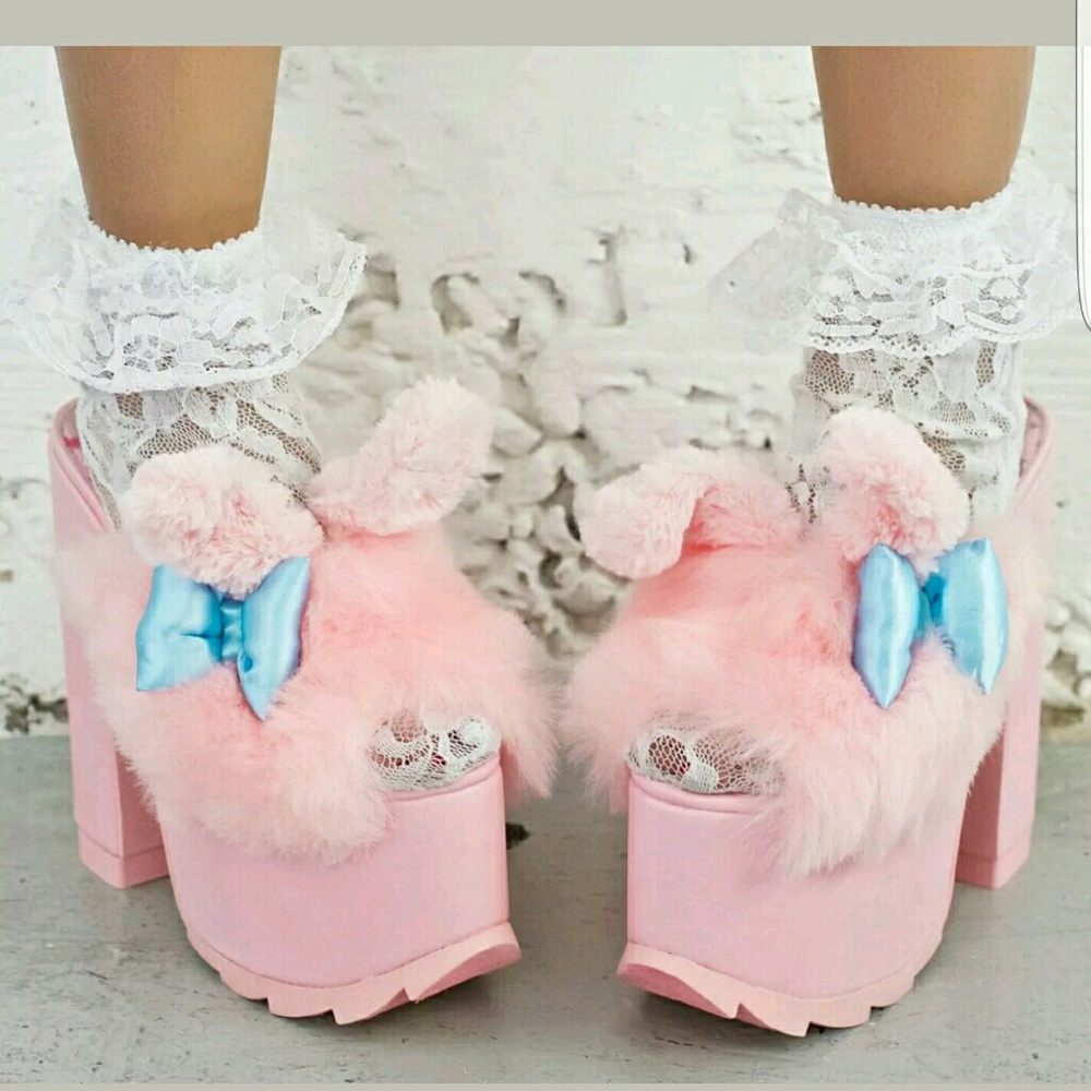 YRU my melody Sanrio bunny platforms dolls kill