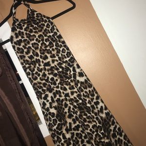 Cheetah print flare dress