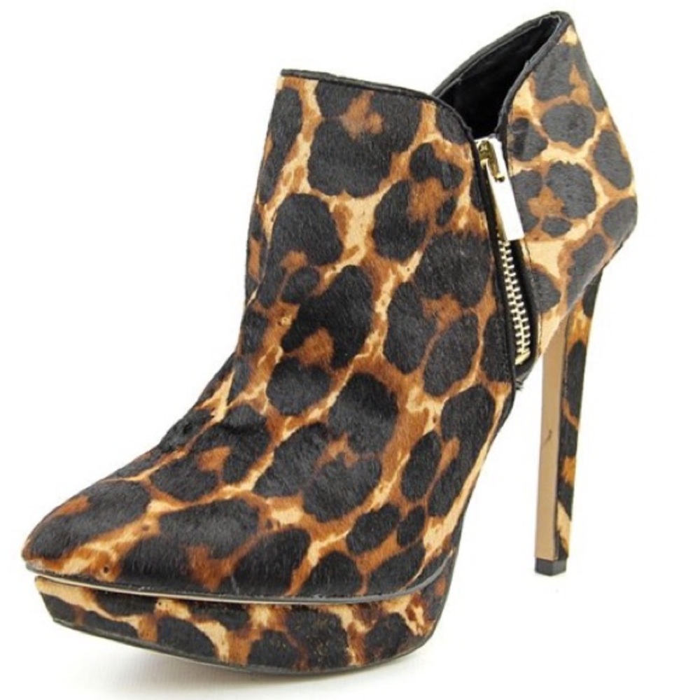 NIB Jessica Simpson Leopard Pony Hair Booties
