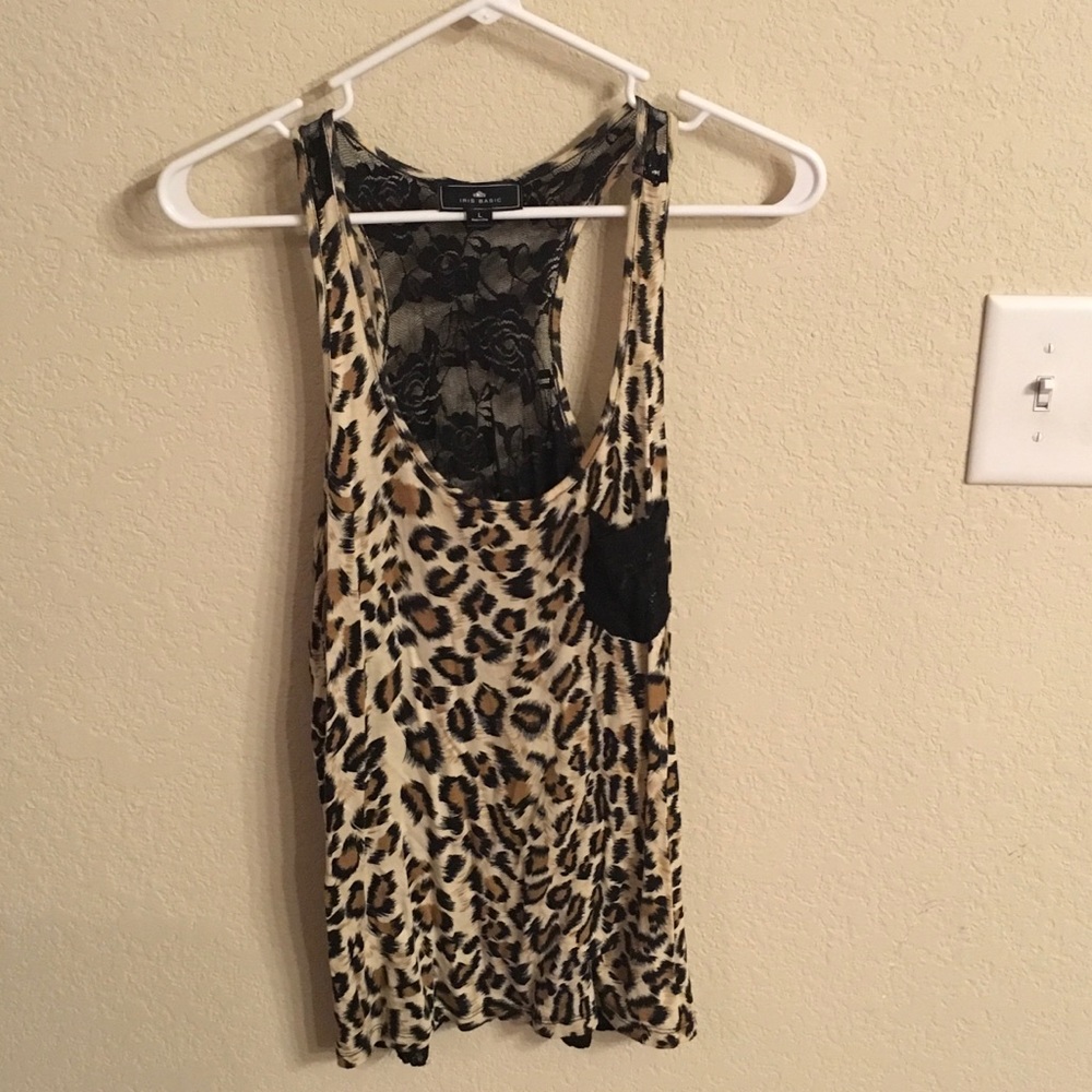 Cheetah Lace Racerback Tank