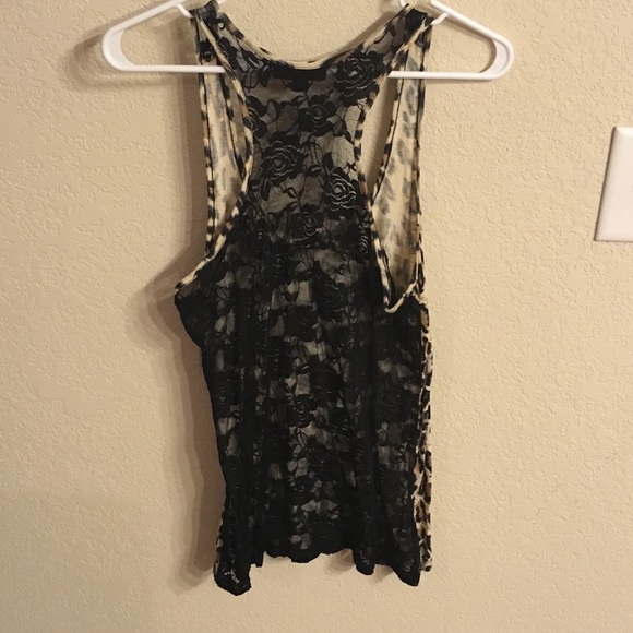 Cheetah Lace Racerback Tank - Picture 2 of 3