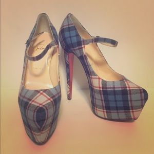 Christian louboutin plaid pumps