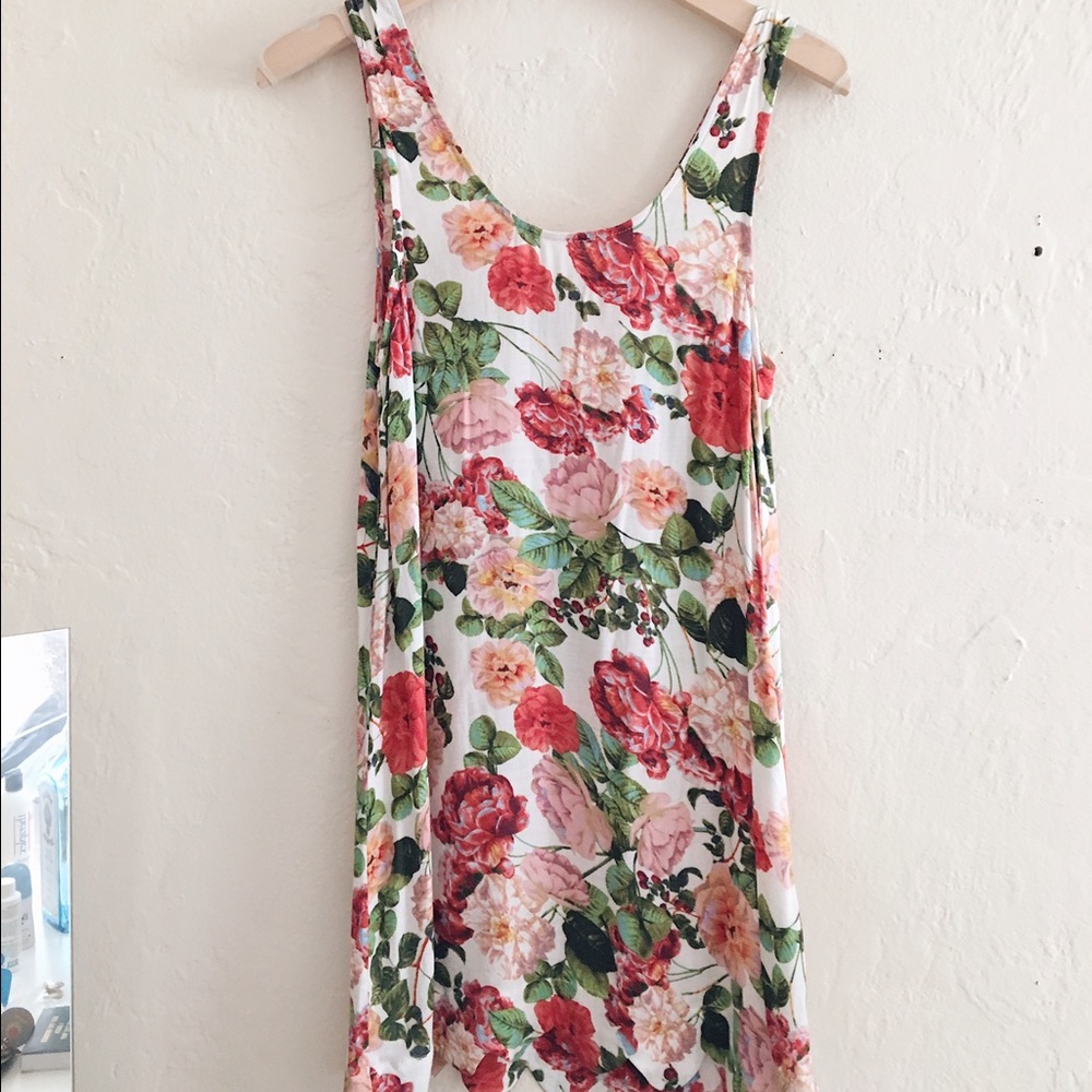 Mink pink floral dress