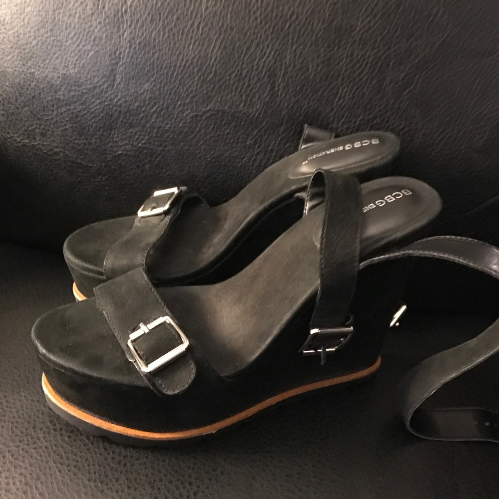 BCBG Ankle Strap Wedge