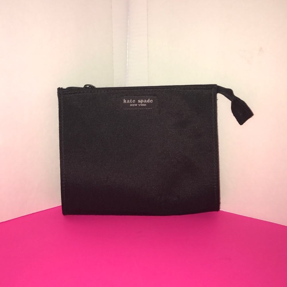 Kate Spade black satin cosmetic case!!! 😍