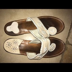 Cream & white jack Rogers