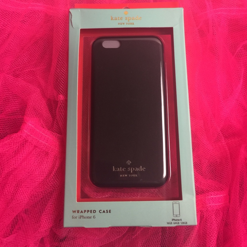 Kate Spade black leather I Phone 6 case