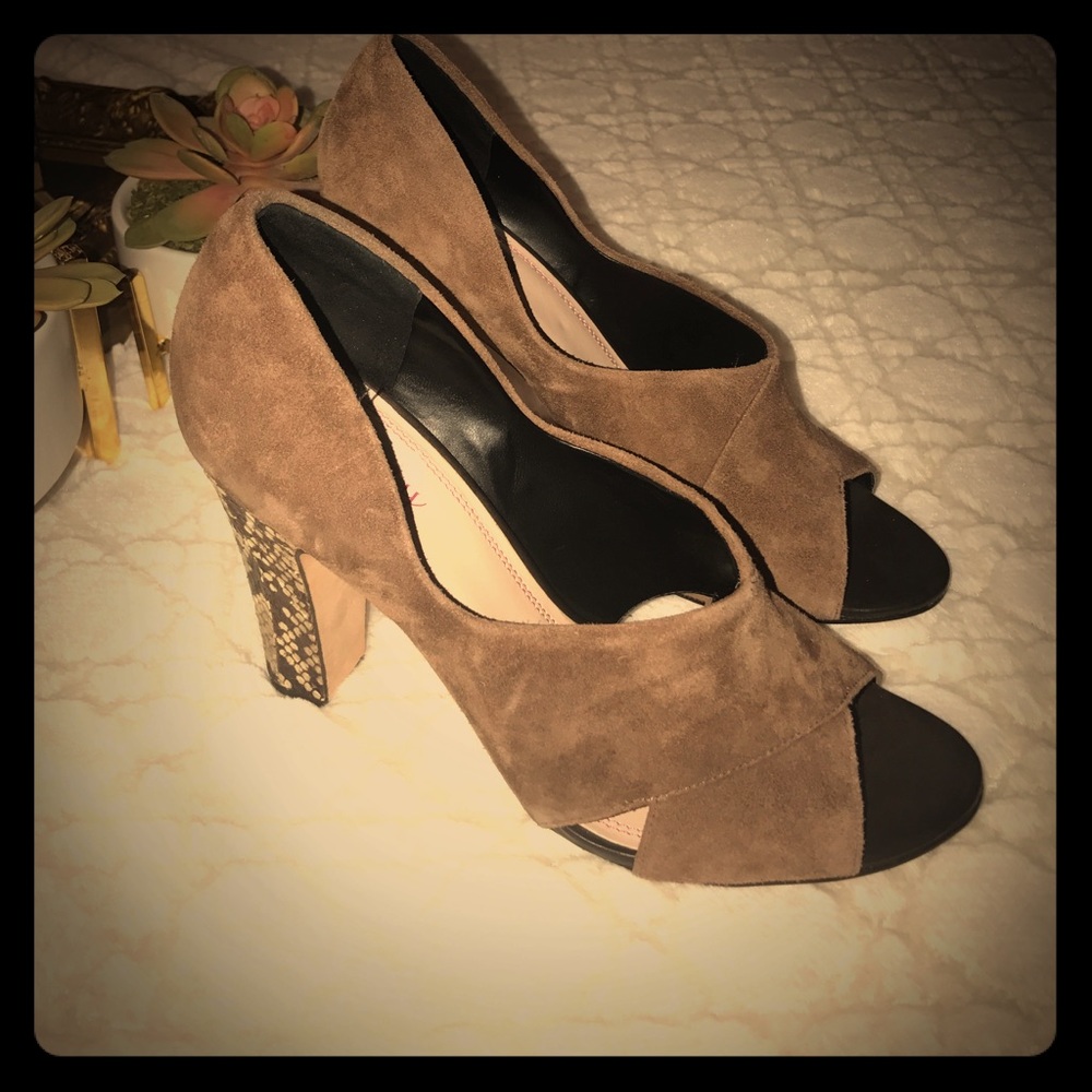Brown suede heels from Plenty by Tracy Reese