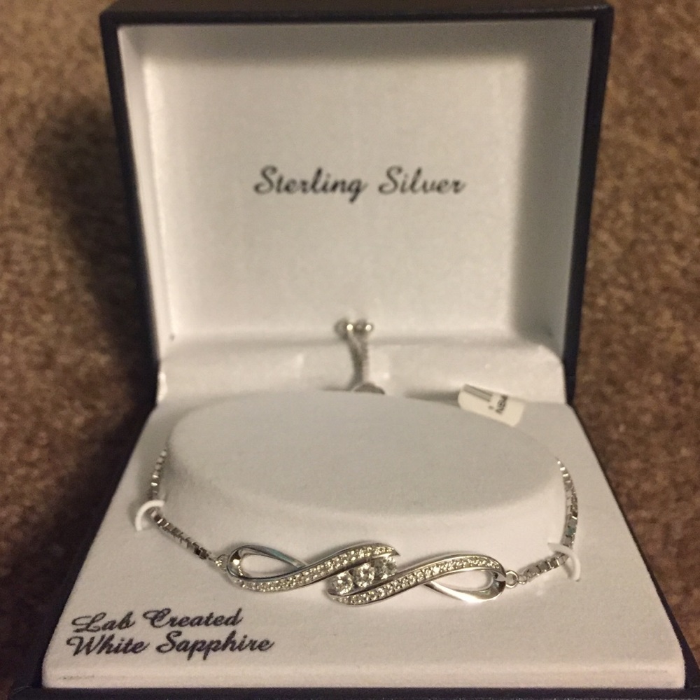 Sterling silver infinity bracelet