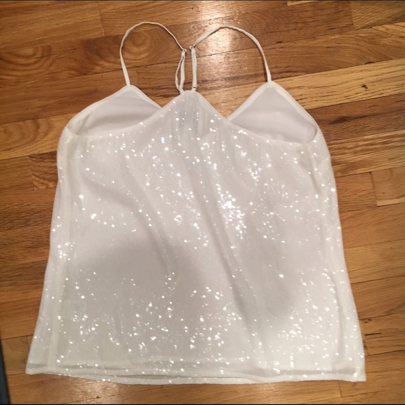 Greylin brand new White sequin razorback tank - Picture 3 of 4