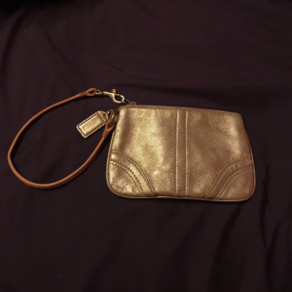 Coach Gold Wristlet