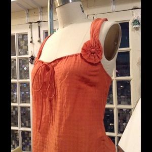 Zac Posen Tops - Soft orange pink Zac Posen flower sleeveless top Zac Posen Tops - Soft orange pink Zac Posen flower sleeveless top