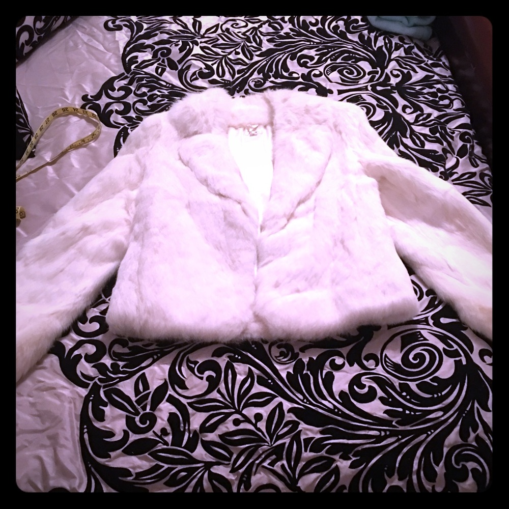 Rabbit Fur Coat Size Small