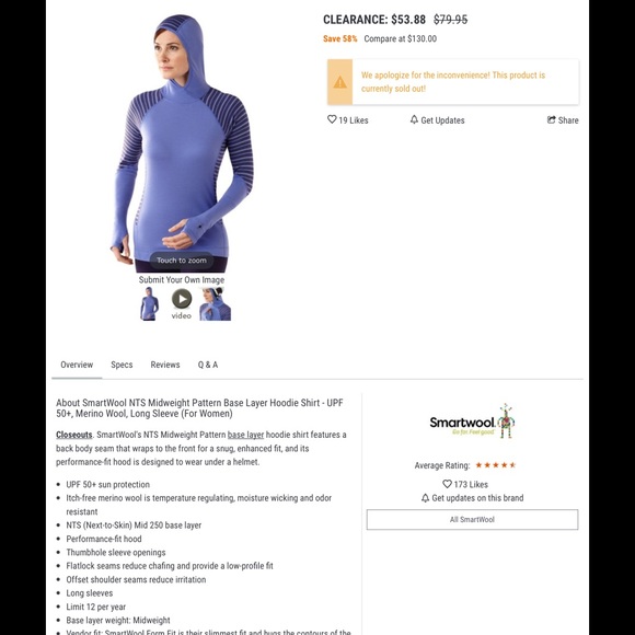 Smartwool baselayer hoodies - Picture 4 of 5