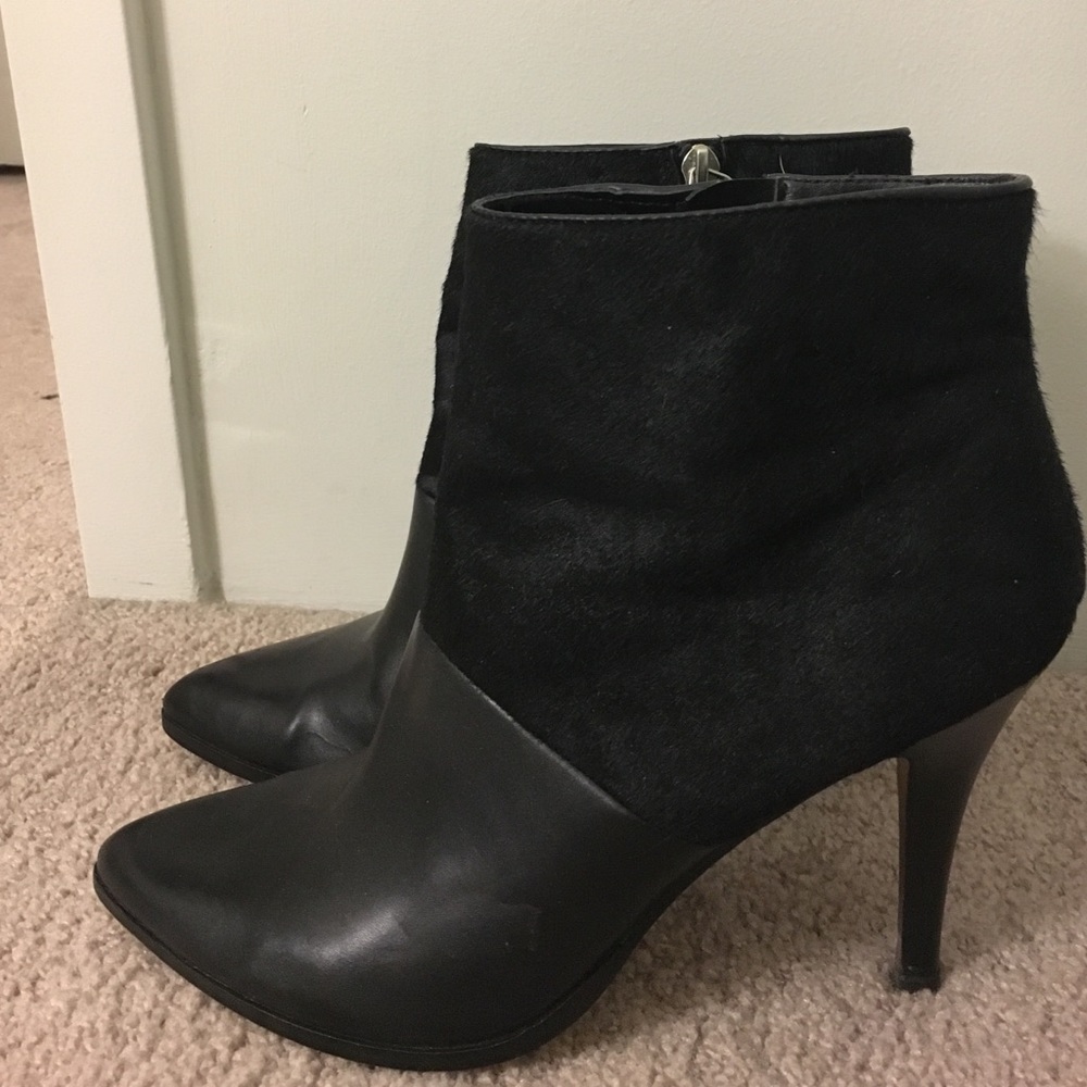 Pony Hair Leather Booties