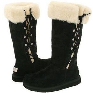 Ugg Lace-up Fur Boots