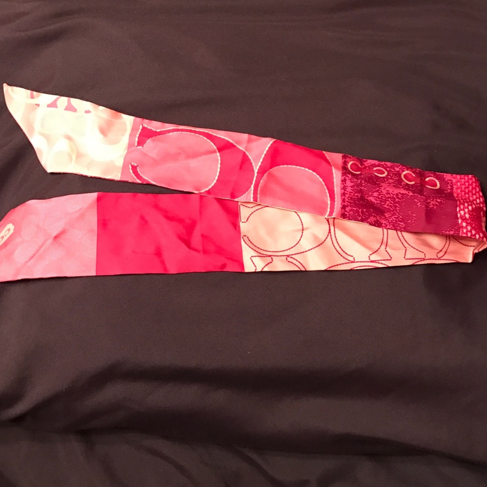 Coach pink neck or headband scarf