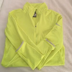 Nike Pro Neon Yellow Quarter Zip Pullover