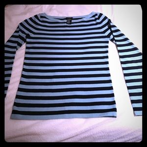 Theory striped long sleeve sweater
