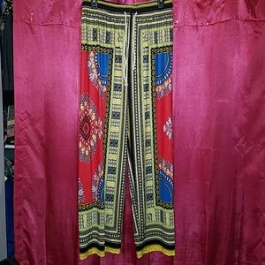Boho Print Palazzo Pants