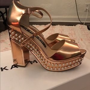 NEW Kat Maconie Rose Gold Platform Heels