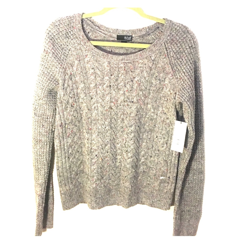 Grey Speckled Wooly Sweater-NWT