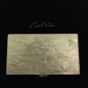 Edie Parker White Jean Solid Clutch
