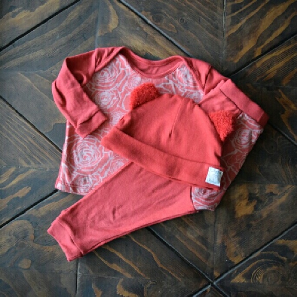 Gentle Babies Faux Fur Ear Beanie - Coral - Picture 3 of 4