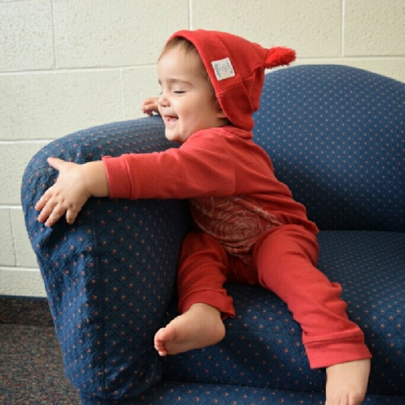 Gentle Babies Faux Fur Ear Beanie - Coral - Picture 4 of 4