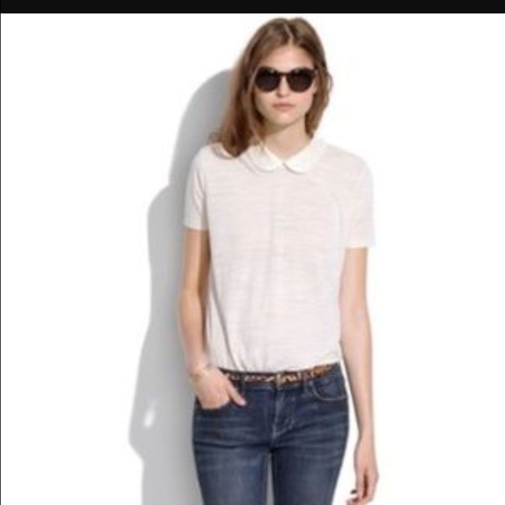 Madewell T shirt Peter Pan collar