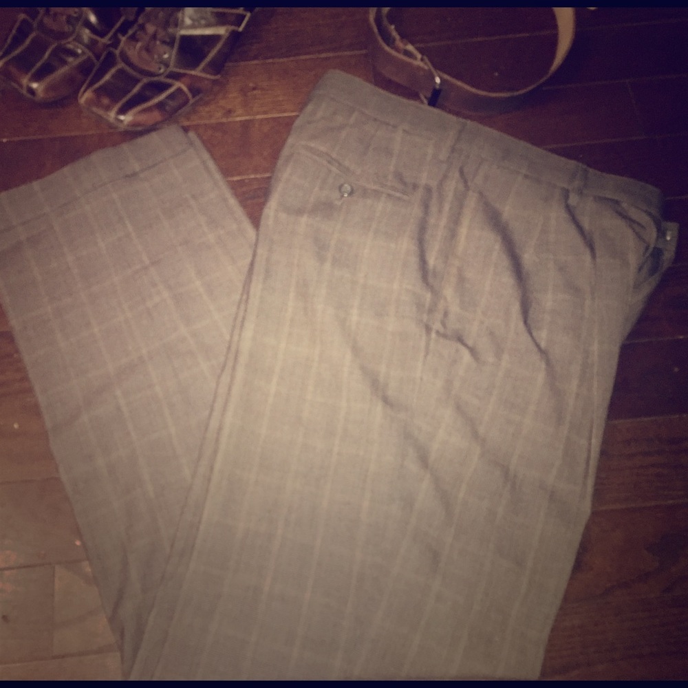 MERONA Men's Plaid Pleated Dress Pants 34x34