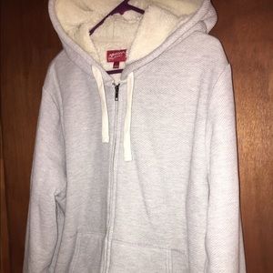 Warm Sherpa lined hoodie !