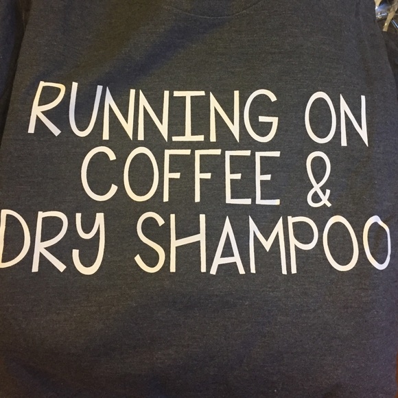 Last 1! LARGE Coffee & Dry Shampoo tee - Picture 5 of 5