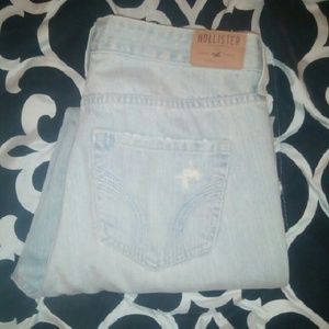 Hollister High Waisted Distressed Jeans