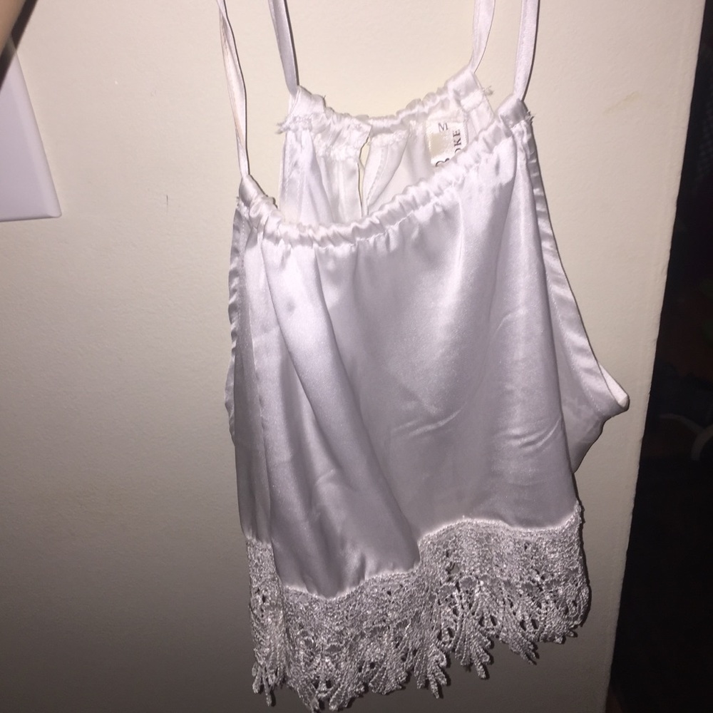 White silky top. Will negotiate price.