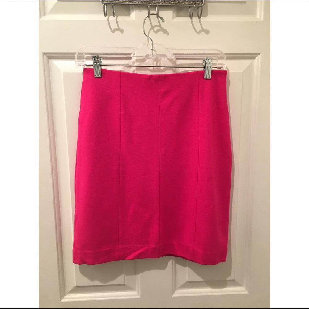 Hot pink Ann Taylor knee length dress skirt