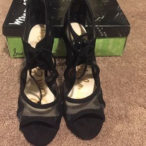 SAM EDELMAN | Mesh open toe heels