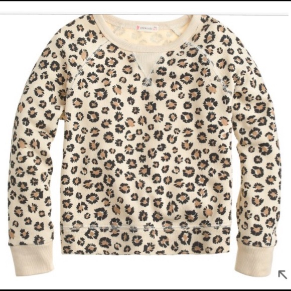 J. Crew Other - Like new CREW CUTS Girls Sz.10 Leopard Sweatshirt