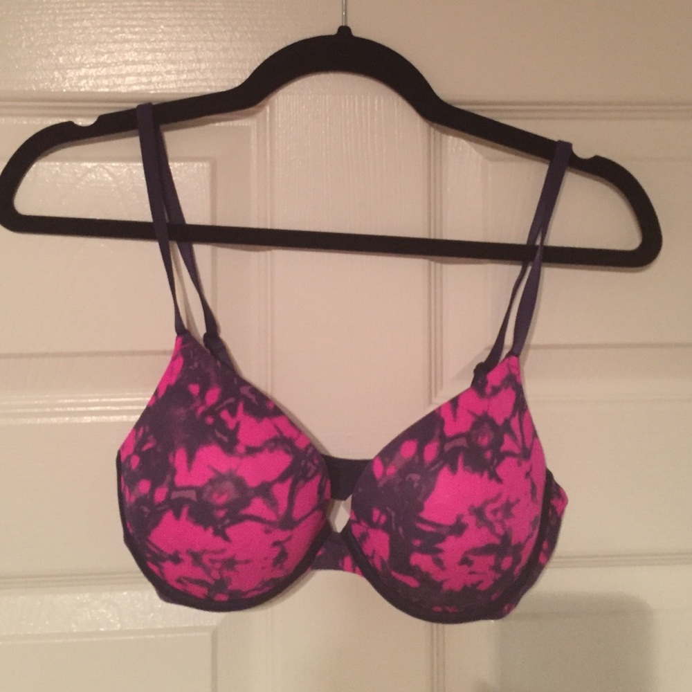 Hot pink/purple VS Pink tye dye push up bra
