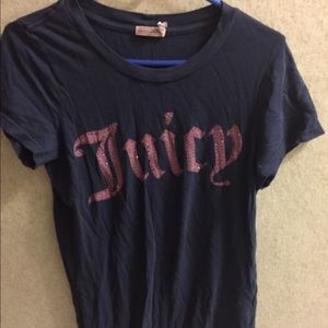 Navy blue crystallized Juicy Couture short slv