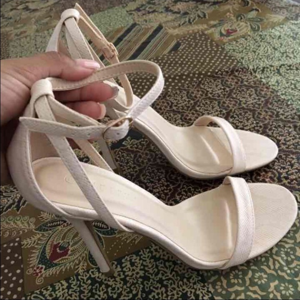 White Strappy Sandal Heels