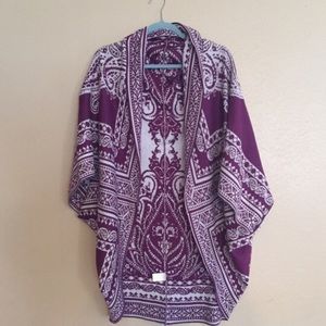 Purple blanket Cardigan