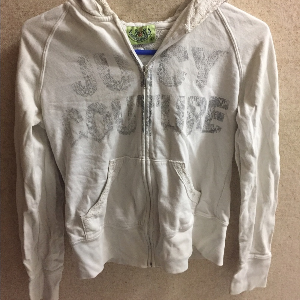 White Juicy Couture zip up.