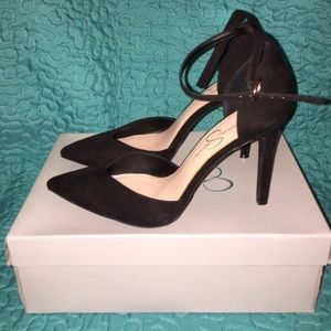 Jessica Simpson black suede heels