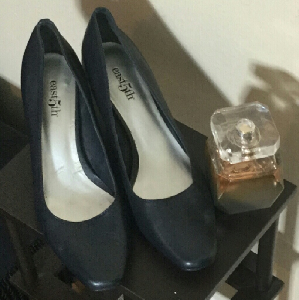 Navy Low Heel Career Pumps