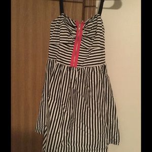 Hot topic black and white stripe dress.